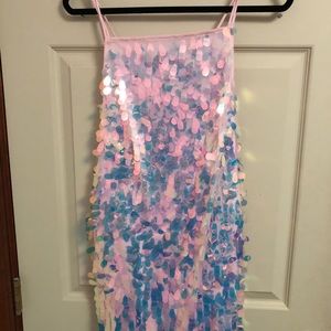 Pink/Blue sequin dress